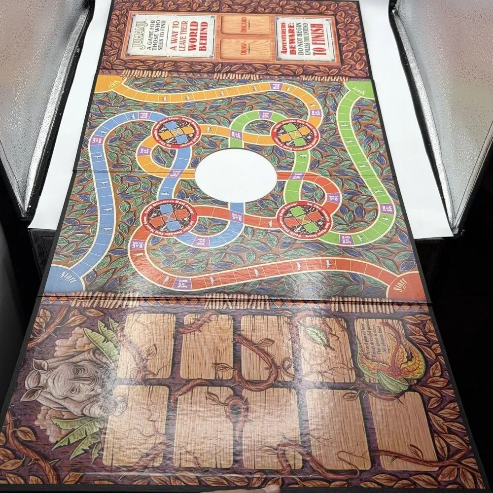 VINTAGE Jumanji The Game COMPLETE Milton Bradley 1995 Family Kids Movie Book